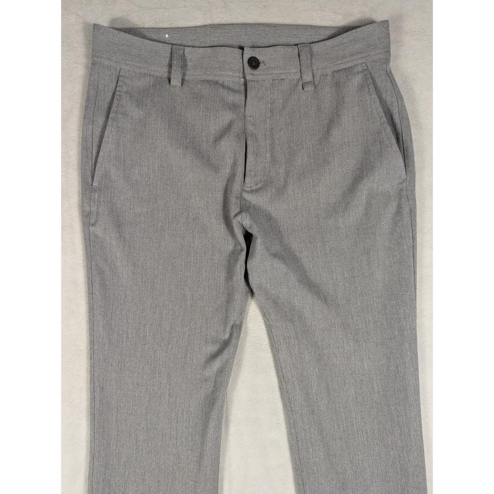Zara Man Gray Flat Front Dress Pants Trousers Mens USA 32 Made in Morocco - Picture 3 of 8